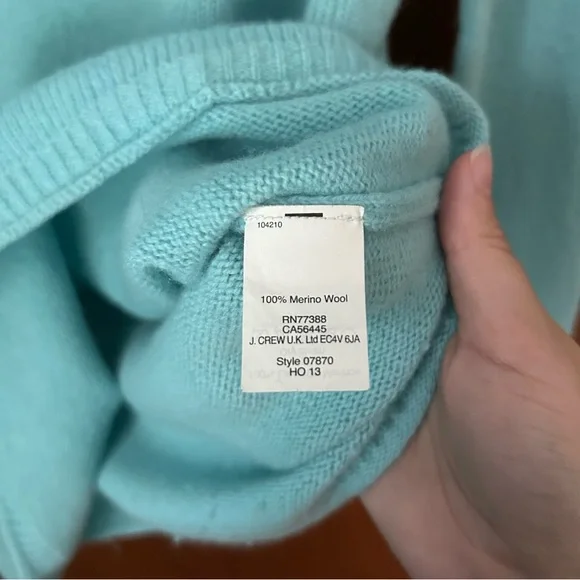 Madewell 100% Merino Wool Light Blue Boatneck Sweater - Picture 5 of 6